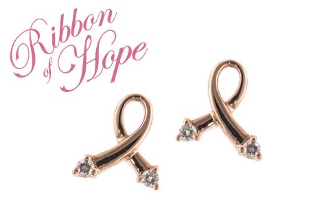 G018-99231: PINK GOLD EARRINGS .07 TW