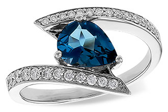 A293-46486: LDS RG 1.04 LONDON BLUE TOPAZ 1.28 TGW (8x6MM)