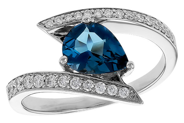 A293-46486: LDS RG 1.04 LONDON BLUE TOPAZ 1.28 TGW (8x6MM)