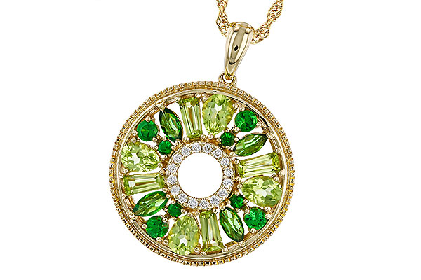 A293-49222: NECKLACE 1.47 SEMI-PREC (PER & GR.GT) 1.52 TGW
