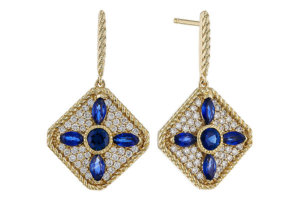A293-50113: EARRINGS 1.03 TW SAPPHIRE 1.46 TGW