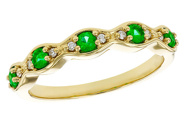 A293-53740: LDS WED RG .21 TW EMERALD .27 TGW