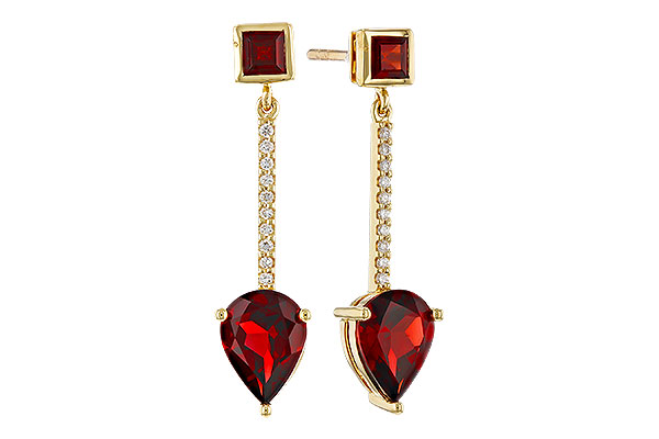 B293-47377: EARRINGS 2.70 TW GARNET 2.77 TGW