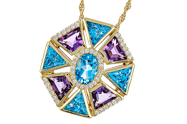 B293-49222: NECKLACE 4.47 SEMI-PREC (BT & AMY) 4.65 TGW