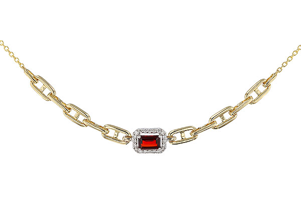 C293-47395: NECK .63 GARNET .75 TGW (6x4MM E.C. GAR / 18")