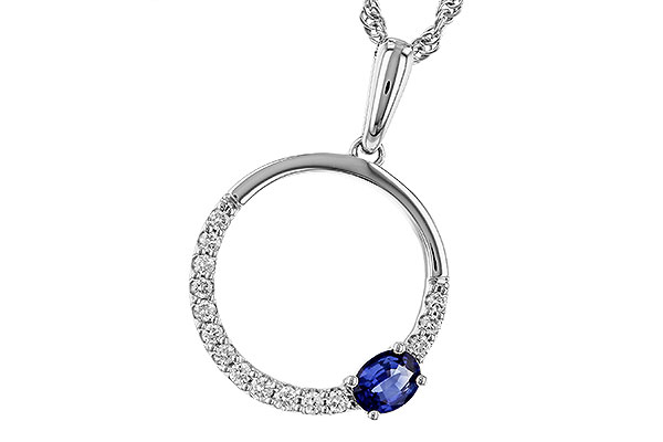 C293-48286: NECKLACE .28 SAPPHIRE .43 TGW