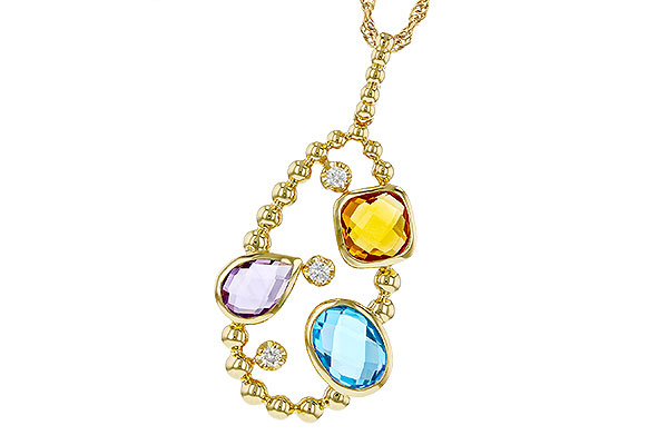 C293-49222: NECKLACE 3.04 TW SEMI-PREC 3.14 TGW (BT,AMY,CIT)