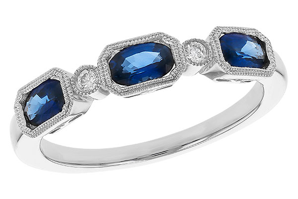 D293-47413: LDS WED RG .72 SAPPHIRE .77 TGW (4x3MM SAPP)