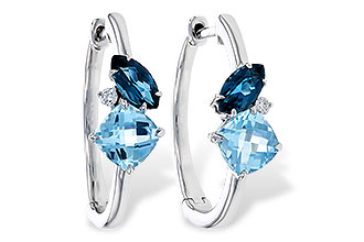 D293-49186: EARRINGS 1.82 TW BLUE TOPAZ 1.86 TGW
