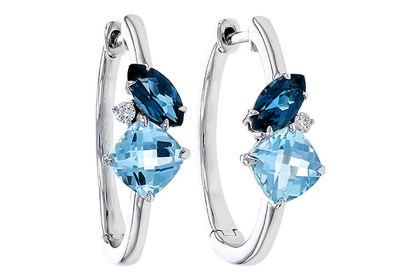 D293-49186: EARRINGS 1.82 TW BLUE TOPAZ 1.86 TGW