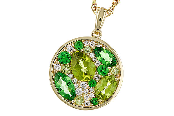 D293-49204: NECK 2.20 TW SEMI-PRECIOUS (TSAV, PER) 2.37 TGW