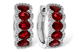 D293-51995: EARRINGS 2.20 TW RUBY 2.45 TGW