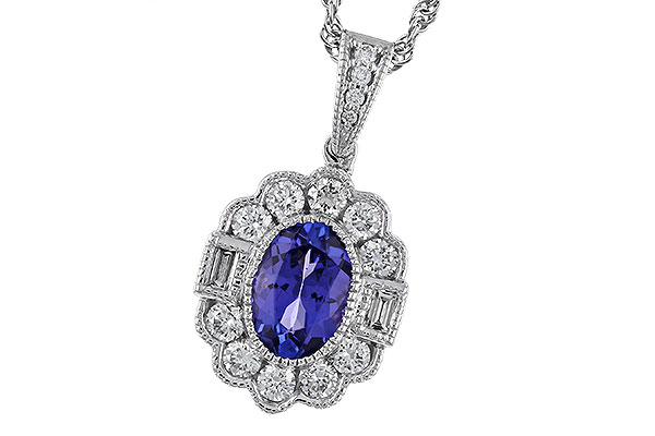E293-46513: NECKLACE .80 TANZANITE 1.15 TGW (7x5MM OV)