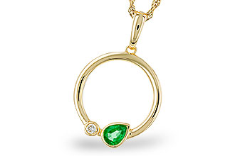 E293-47431: NECKLACE .20 EMERALD .22 TGW