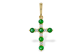 F293-47413: PENDANT .27 TW EMERALD .35 TGW