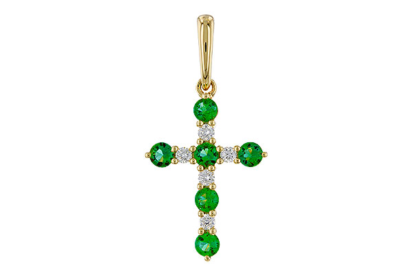F293-47413: PENDANT .27 TW EMERALD .35 TGW