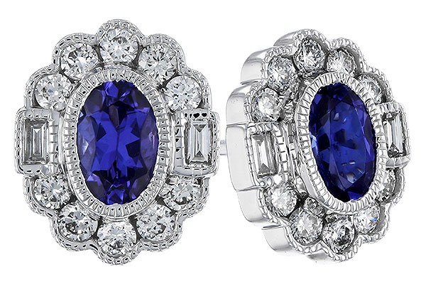 G293-46513: EARRINGS .93 TW TANZANITE 1.40 TGW