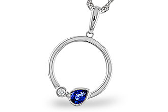 G293-47440: NECKLACE .26 SAPPHIRE .28 TGW