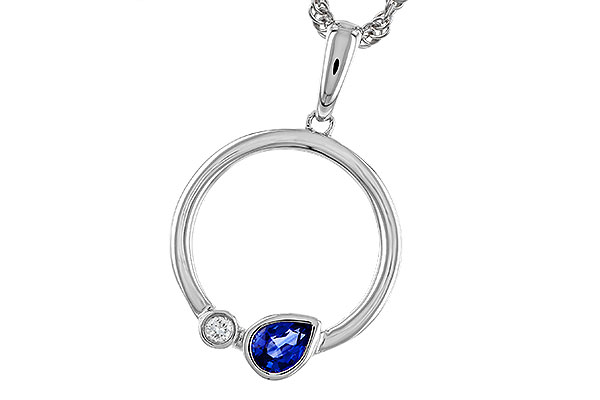 G293-47440: NECKLACE .26 SAPPHIRE .28 TGW