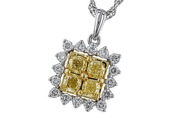 G293-49222: NECK .76 FANCY YELLOW DIAMONDS 1.09 TW