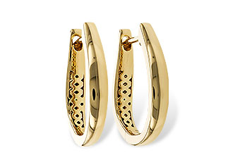 G293-51076: GOLD EARRINGS (17MM)