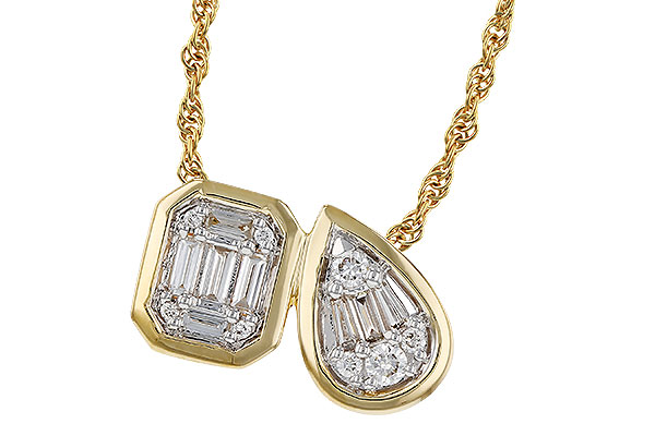 G293-52876: NECKLACE .17 BAG .25 TW