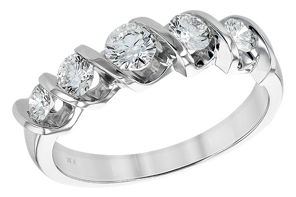 K111-70094: LDS DIA WED RING .75 TW