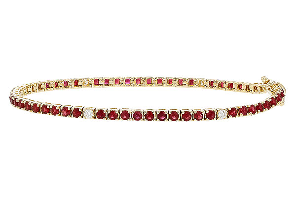 K293-46540: BRACELET 3.04 RUBY 3.29 TGW (7")