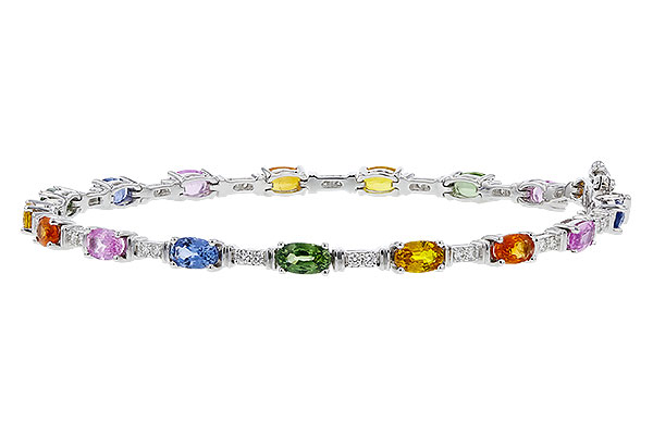 L293-47440: BRACELET 4.76 MULTI-COLOR SAPPH 5.08 TGW (7")