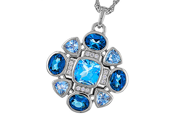 L293-48276: NECKLACE 3.19 TW BLUE TOPAZ 3.25 TGW