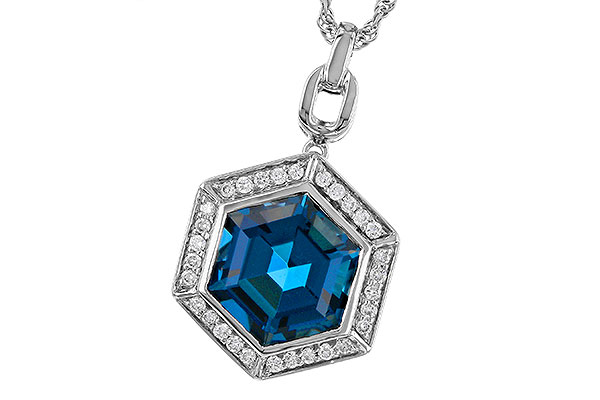 M293-47412: NECK 3.40 LONDON BLUE TOPAZ 3.55 TGW (9MM LBT)