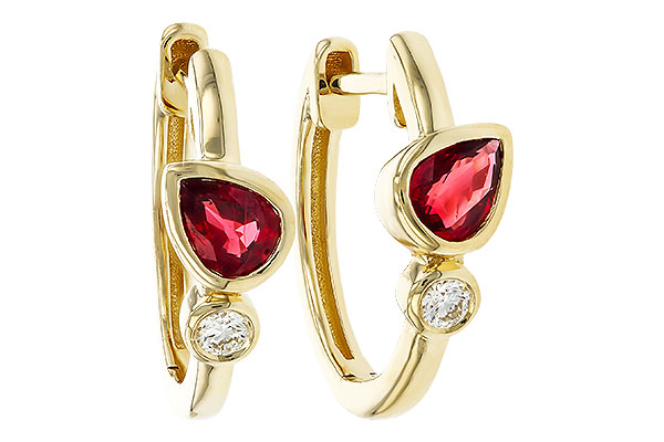 M293-50176: EARRINGS .48 RUBY .54 TGW