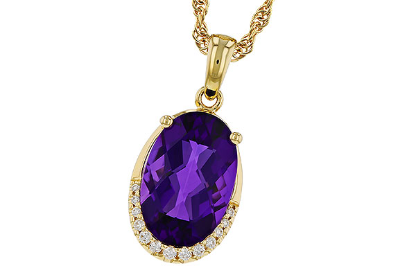 M293-53730: NECKLACE 2.70 AMETHYST 2.76 TGW (12x8MM OV)